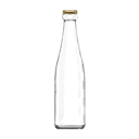 Small empty glass bottle
